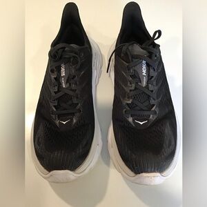 Hoka One One Black and White Clifton Edge Athletic Shoes size 9